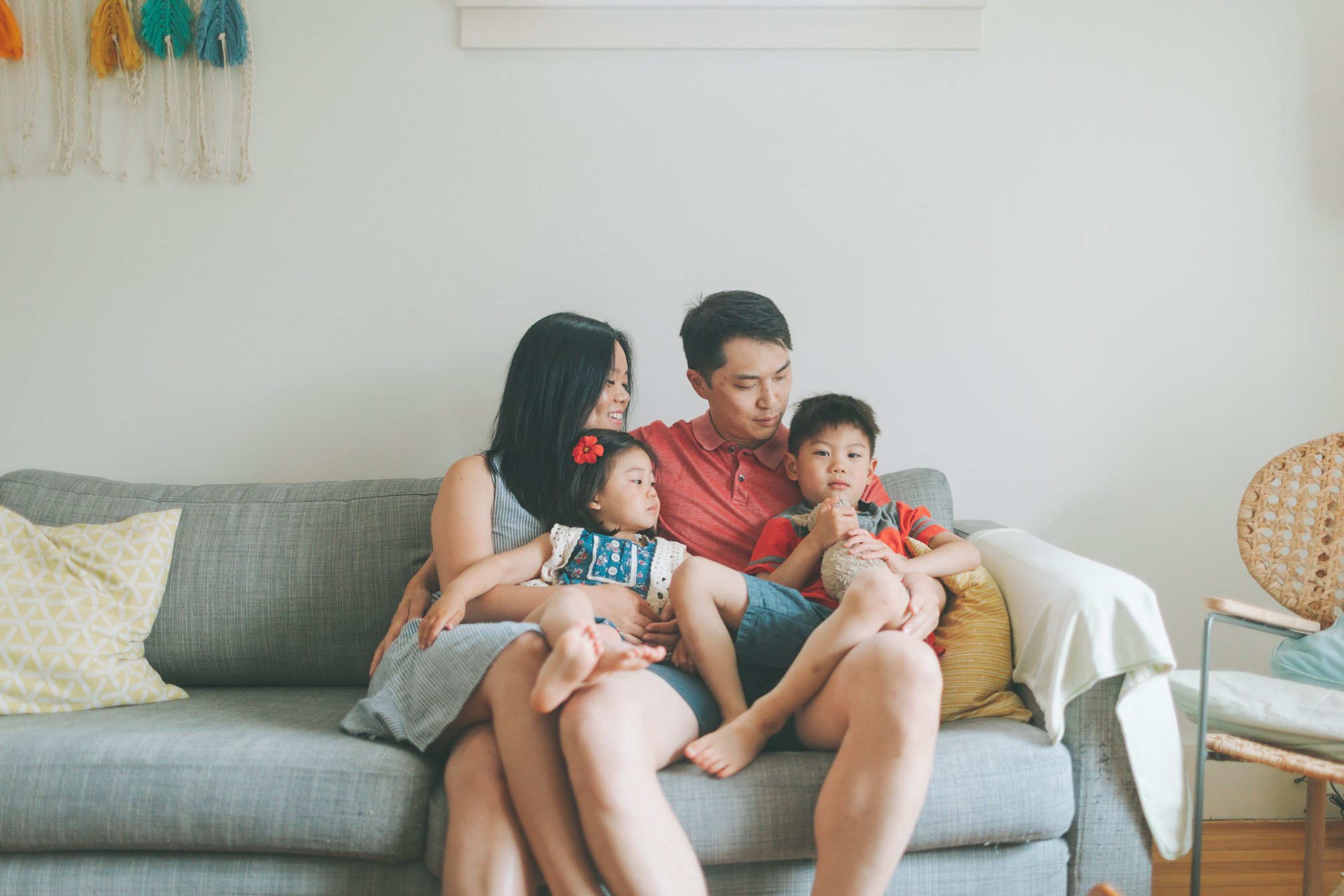 Family Sitting on the Couch