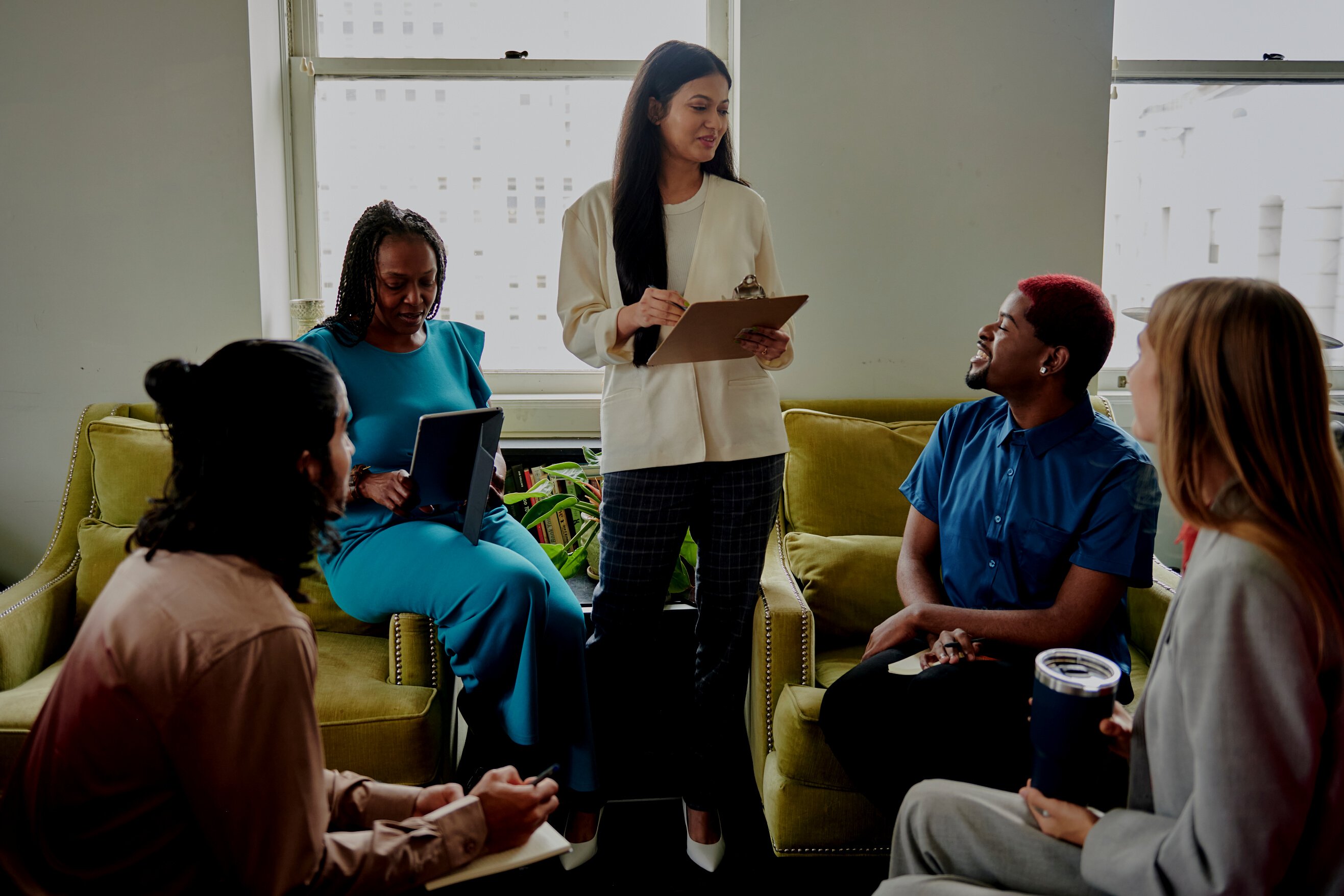 Businesswoman Leading a Meeting